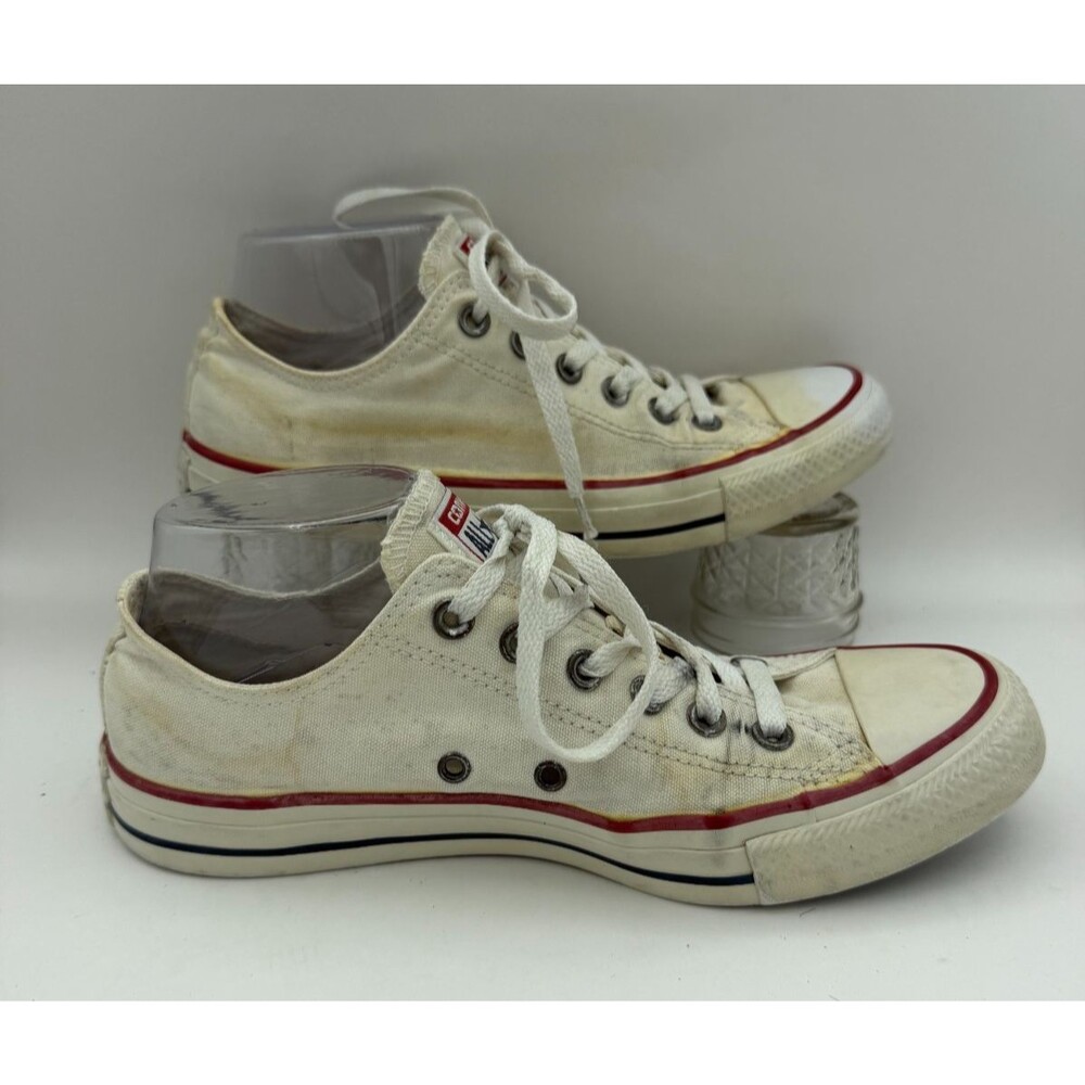 Converse Chuck Taylor All Star Low Top White Canvas Sneakers Unisex US Men's 7